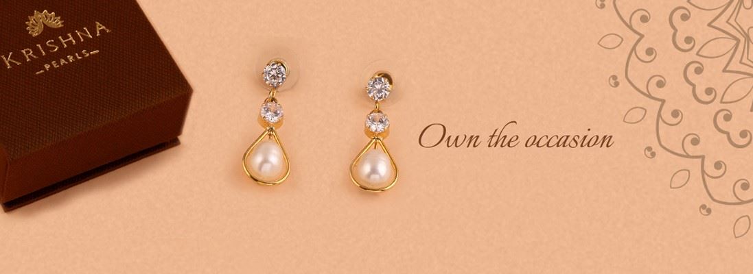 Buy Pearl Earrings Online at Krishna Pearls