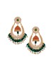 Gold Chandbali Jhumka Earrings