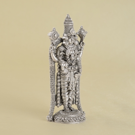 Lord Venkateswara Idol in Antique Silver workmanship