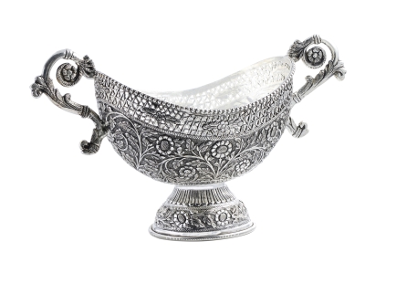 Fruit Bowl crafted using Silver & polished in Antique finish