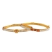 Fresh Water Pearl  Design Gold plated alloy bangle