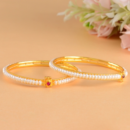 Fresh Water Round Pearl Bangles JPBG0039