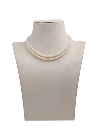 Two Line Pearls String Necklace JS0264