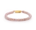 Peach colour Seed pearls stringed in bracelet