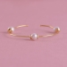 Pearls Bangle Bracelet crafted in alloy and yellow gold polished