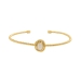Pearl bangle Bangle Bracelet crafted in alloy and yellow gold polished