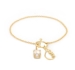 Pearls Charm Bracelet crafted in alloy and yellow gold polished JSBR0574