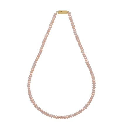 pinkish natural fresh water pearls necklace JS0401