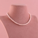 Grey Pink Pearls Necklace