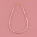 Grey Pink Pearls Necklace