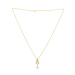 Pearls Necklace chain with Pendant in yellow gold polish
