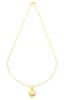 Silver chain in yellow gold polish with Pearl Pendent
