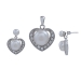 Fresh Water Button  Pearl Pendants Set with Alloy metal JPTP0831