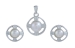 Fresh Water Button  Pearl Pendants Set with Alloy metal