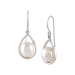 Fresh Water Ovel White  Color Pearl Earrings JST10735