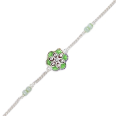 Flower Rakhi crafted using Silver