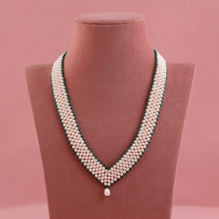 Pearl mesh necklace set