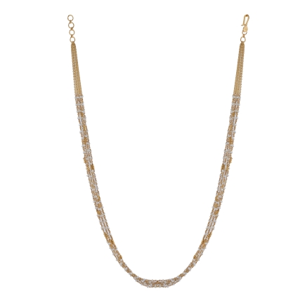 Multi Strand Gold Pearl Pebble Necklace