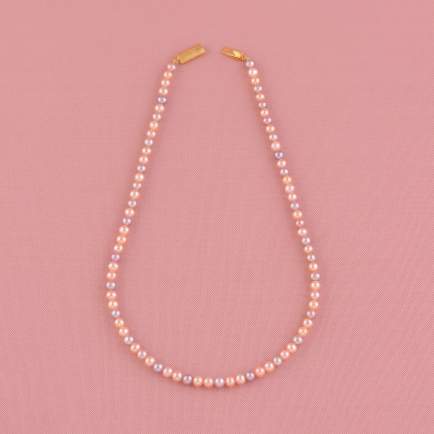 Peach Color Pearls String | JS0959