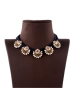 Gold Floral Pearl Necklace