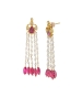 Gold Pearl Dangler Earrings