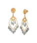 Gold Floral Dangler Earrings