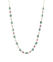 Gold Ruby emerald Beads Necklace