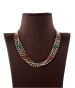 Emerald Ruby Beads Gold Chain Necklace