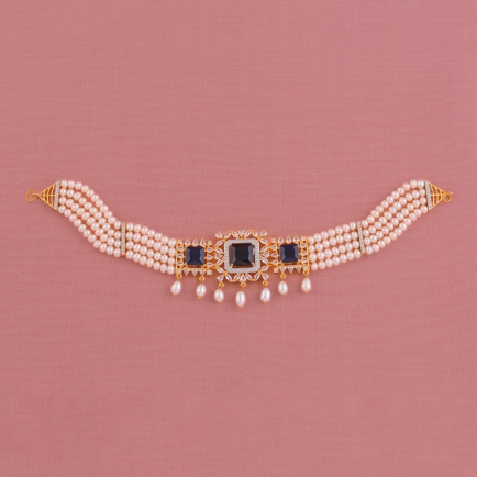 Rice pearl choker set