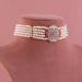 5 line button pearl choker set