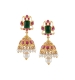 Dainty Gold Pearl Jhumka Earrings