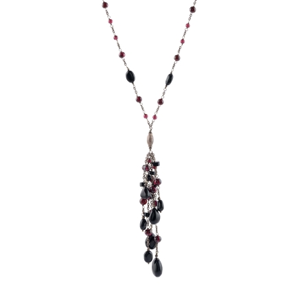 Purple Stone Chain Necklace