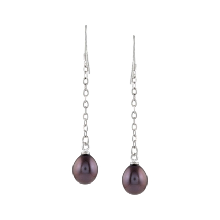 Black  Pearl Drop Earrings