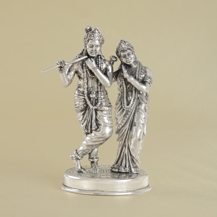 Radha Krishna Murti Silver