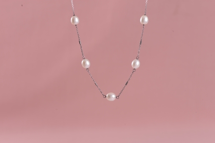 Simple Pearl Silver Chain