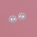 Silver Plated Earrings Studded with Round Pearl