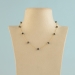 Black Crystal Beads Gold Chain