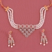 Magento Three Line Buttton Pearl Choker Necklace Set