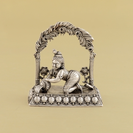 Lord Bala krishna Silver Idol