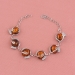 Amber Beads with CZ Bracelet