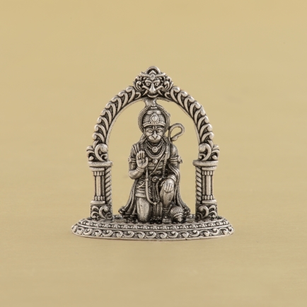 Silver Hanuman Idol in Mandapam