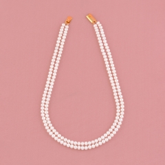 Double Line Pearl String with Ear Studs