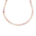 Single line multi color pearl necklace with studs