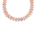 Multi Shade Pearl Necklace and Bracelet in Mesh Pattern