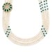 4 Layer Pearl Long Haar Necklace Set