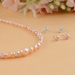 Single Line Pink Pearl Necklace Set