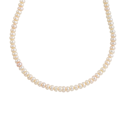 Simple White Pearl Necklace and Bracelet