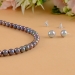 Simple Grey Color Pearl Necklace Set