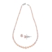 Elegant Peach Color Pearl Necklace Set