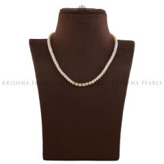 Single Line Button Pearl necklace